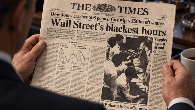 Wall Street Confronts Black Monday Fears Nearly Four Decades After 1987 Crash