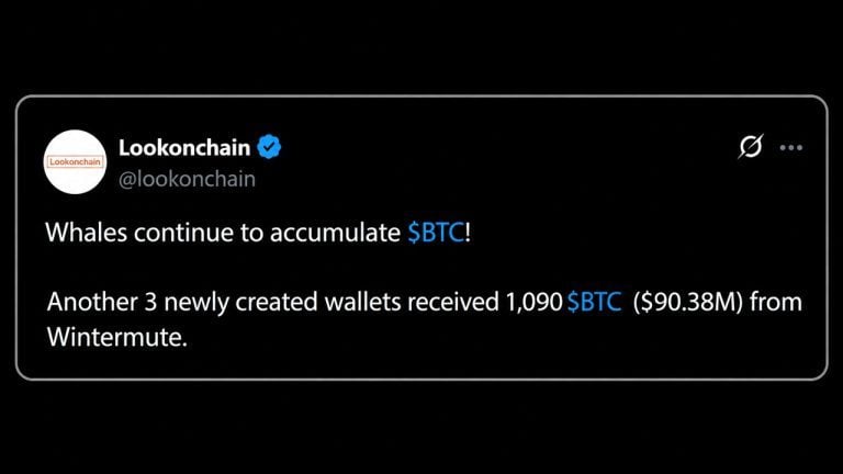 Unidentified Whale Moves $90 Million in Bitcoin Out of Wintermute