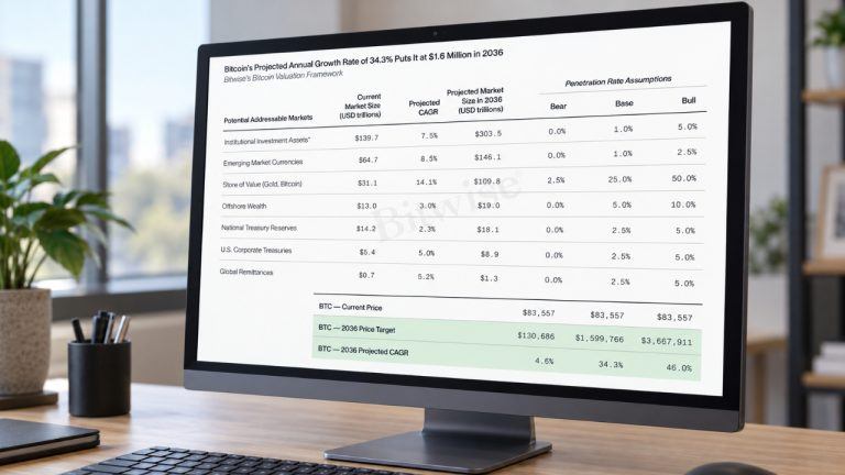 Bitwise Lifts Bitcoin’s Long-Term Price Forecast to $1.6 Million